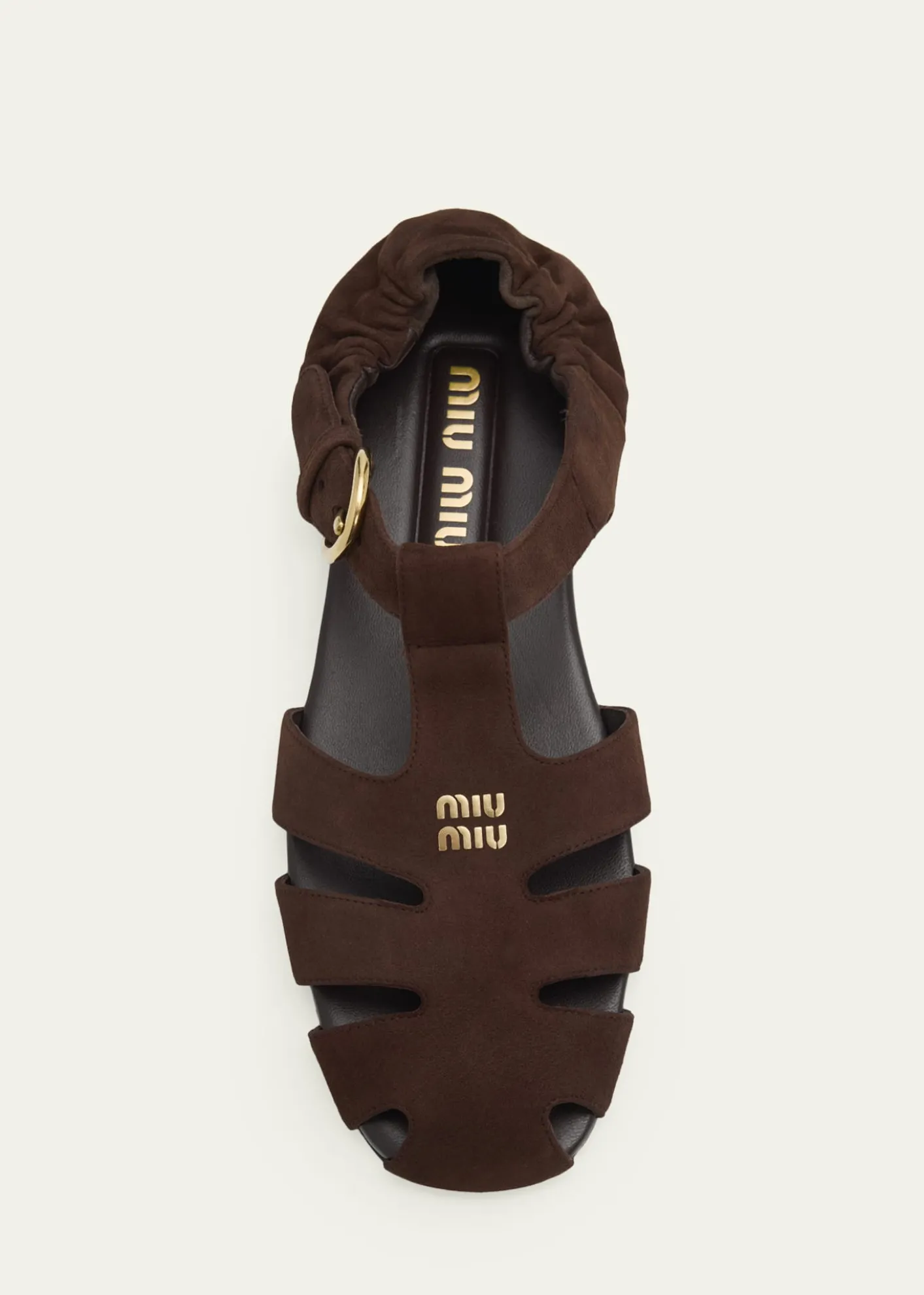 Miu MiuRuched Suede Fisherman Sandals
