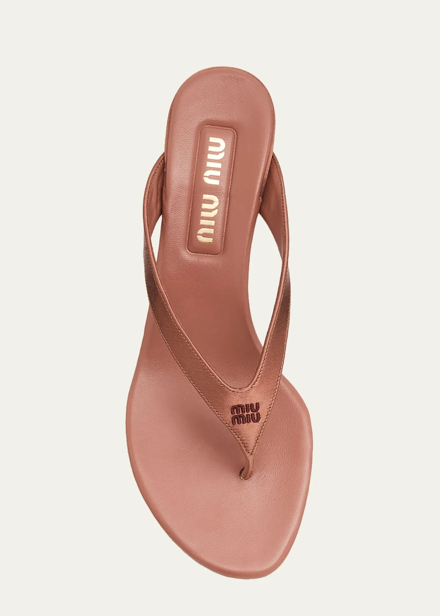 Miu MiuSatin Kitten-Heel Thong Sandals