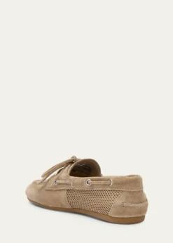 Miu MiuSuede Mesh Moccasins