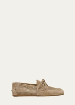 Miu MiuSuede Mesh Moccasins