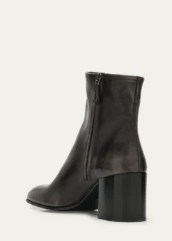 Miu MiuVintage Leather Block-Heel Booties