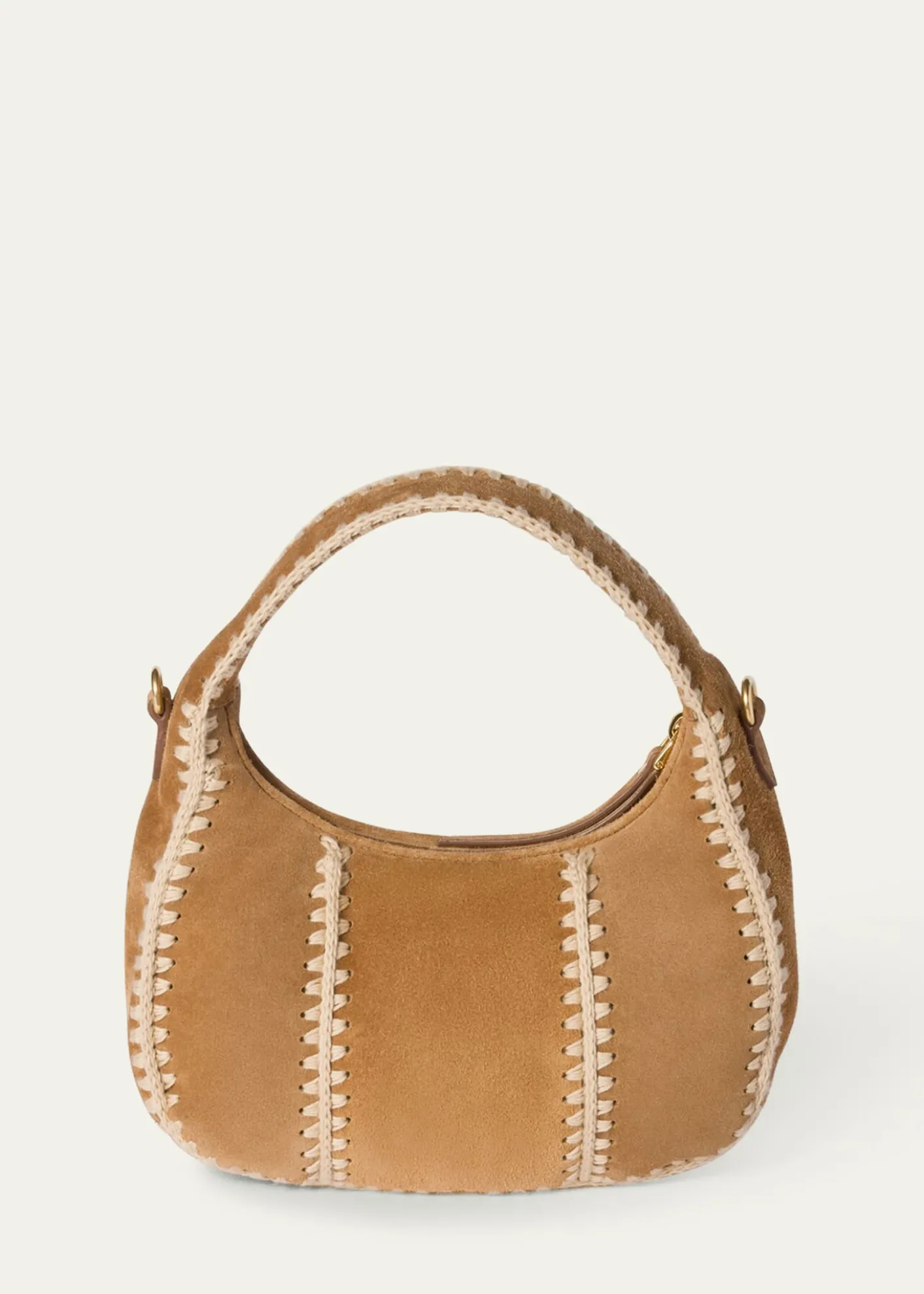 Miu MiuWander Crochet Suede Shoulder Bag