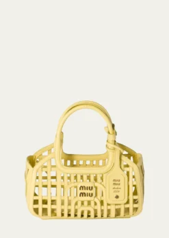 Miu MiuWoven Leather Top-Handle Bag