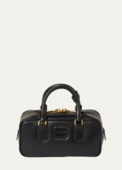 Miu MiuZip Calf Leather Top-Handle Bag