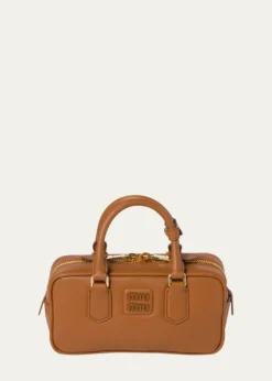 Miu MiuZip Calf Leather Top-Handle Bag