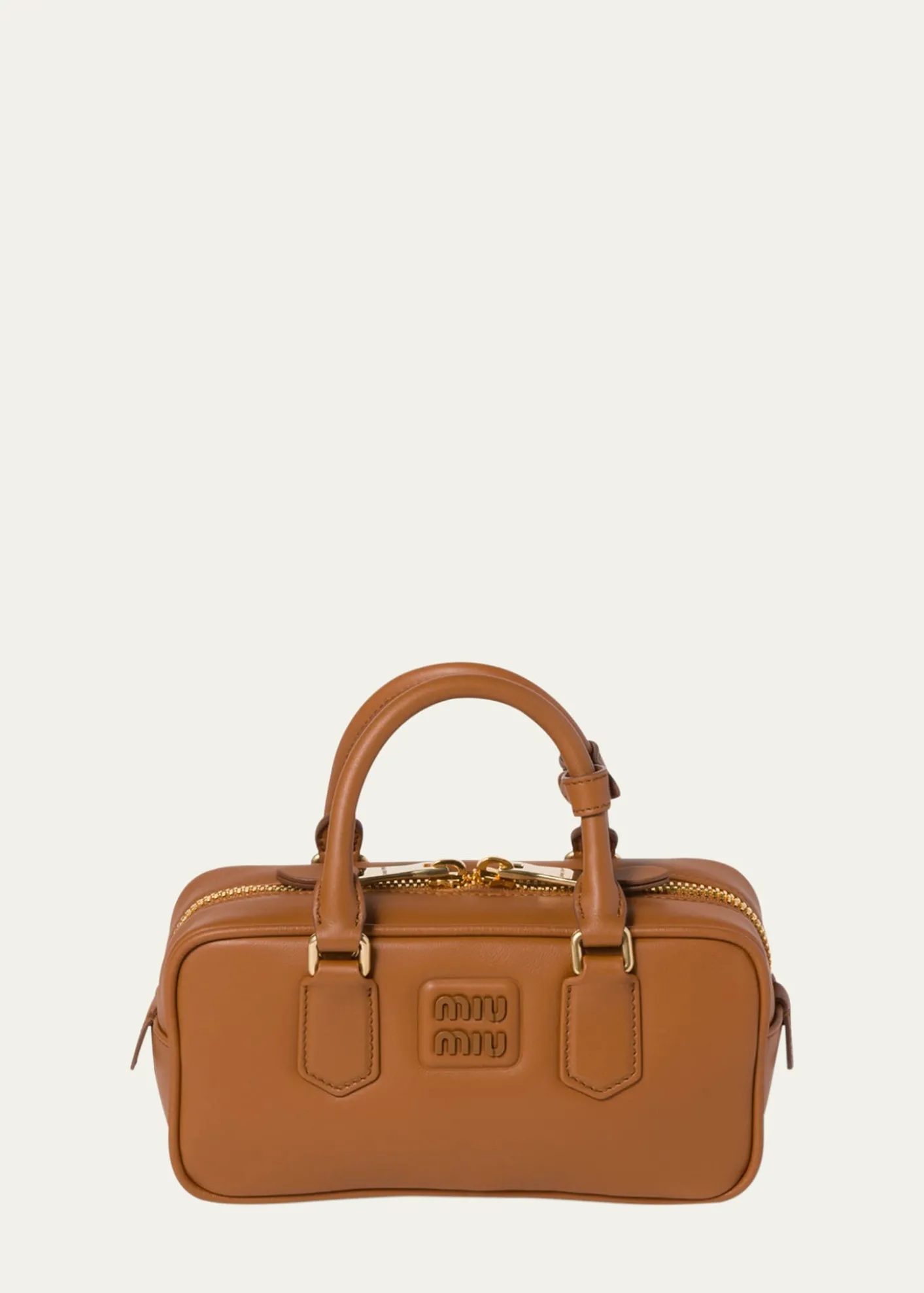 Miu MiuZip Calf Leather Top-Handle Bag