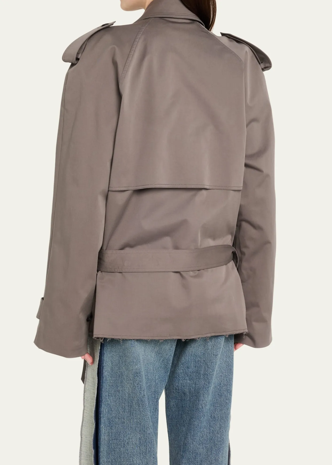 MM6 Maison MargielaBoxy Trench-Style Sports Jacket