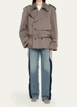 MM6 Maison MargielaBoxy Trench-Style Sports Jacket