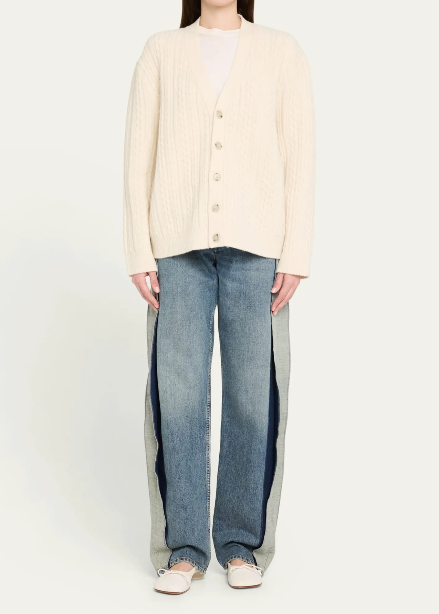MM6 Maison MargielaCable-Knit Cardigan