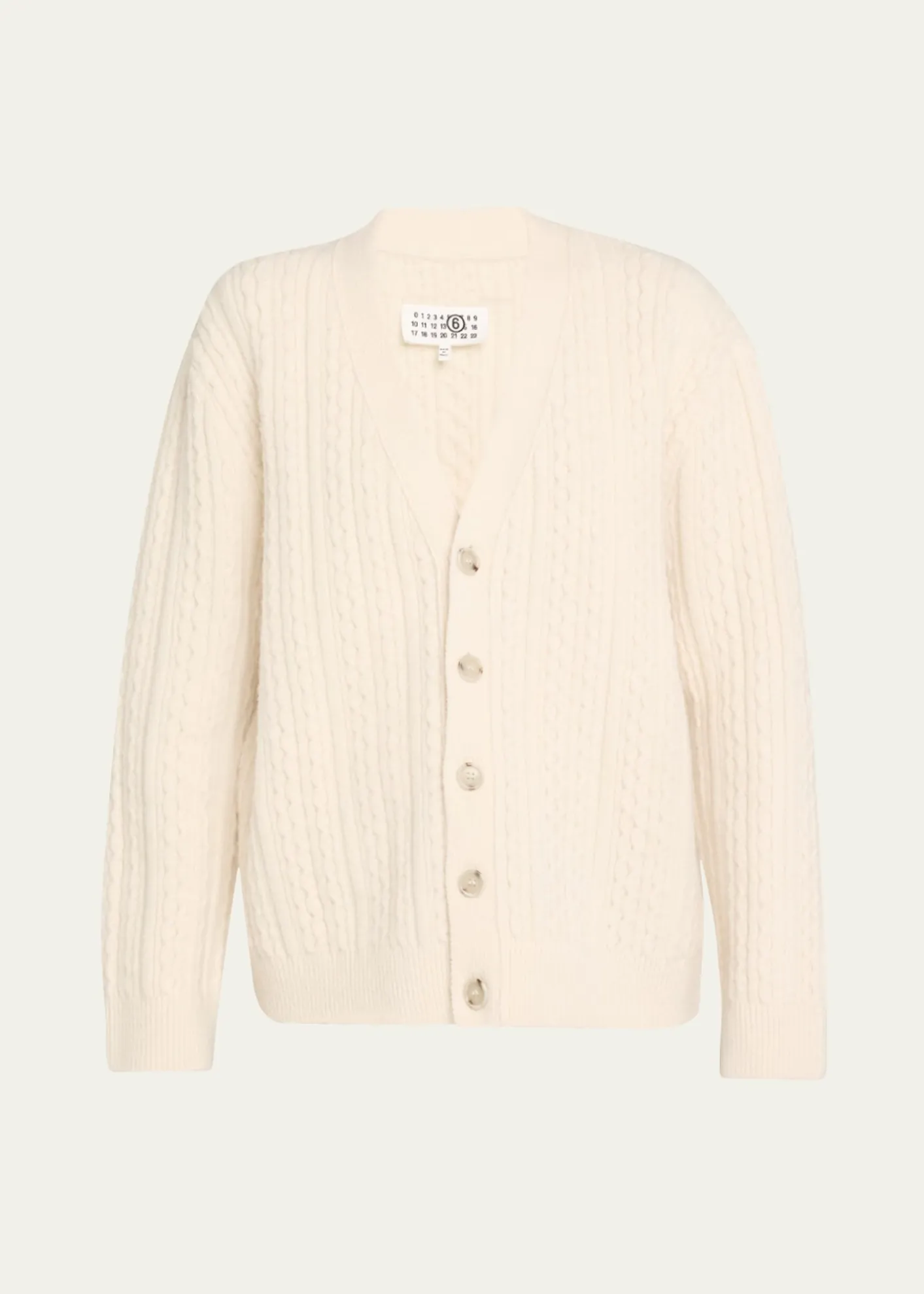 MM6 Maison MargielaCable-Knit Cardigan