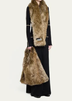 MM6 Maison MargielaClassic Japanese Faux Fur Shoulder Bag