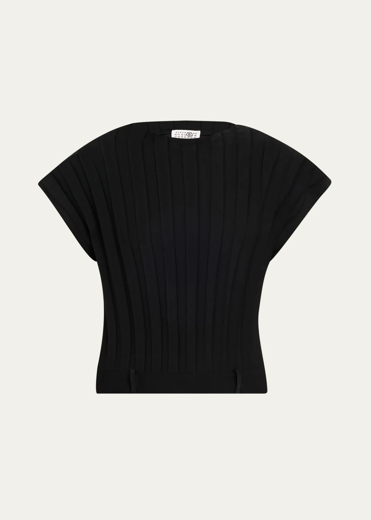 MM6 Maison MargielaHigh-Neck Wide Ribbed Top