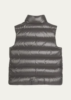 Moncler Boy's Tib Logo Quilted Vest, Size 4-6