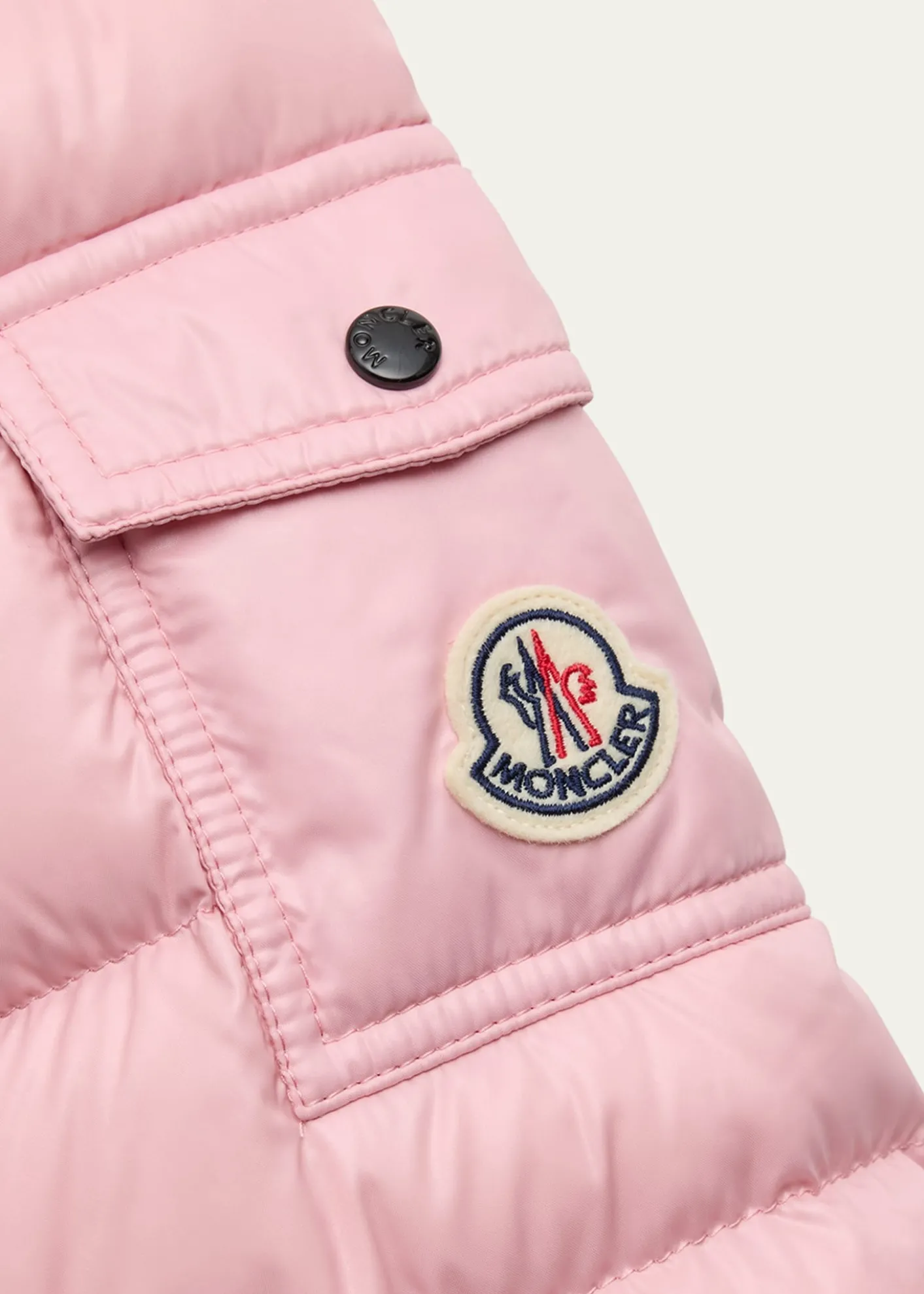 Moncler Girl's Bady Quilted Puffer Down Jacket, Size 8-14