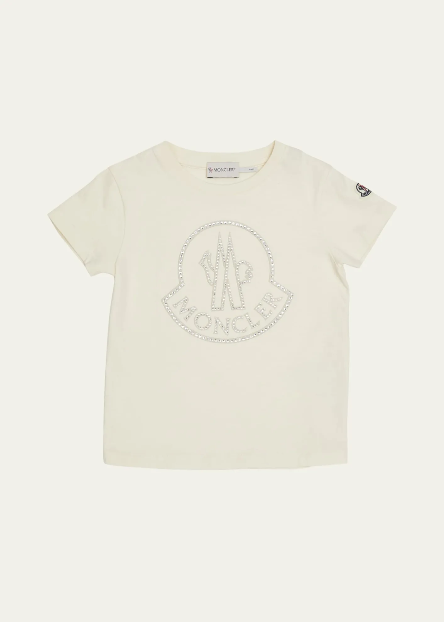 Moncler Girl's Embellished Bell Logo T-Shirt, Size 4-6