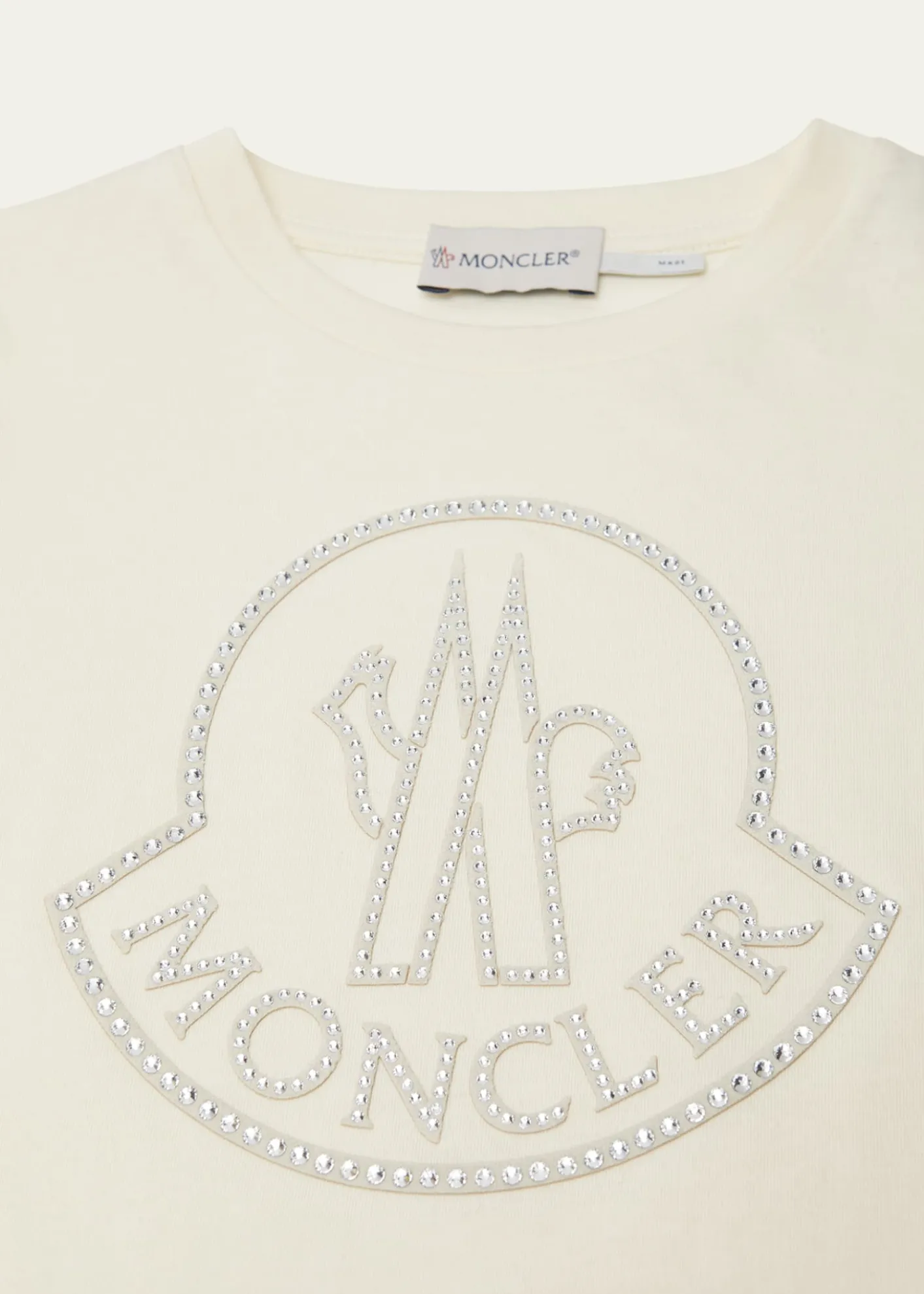 Moncler Girl's Embellished Bell Logo T-Shirt, Size 4-6