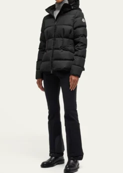 MonclerAvoce Hooded Puffer Jacket with Elastic Belt
