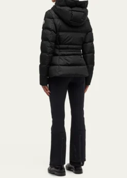 MonclerAvoce Hooded Puffer Jacket with Elastic Belt
