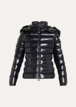 MonclerBadyf Faux Fur-Trimmed Hooded Short Down Jacket