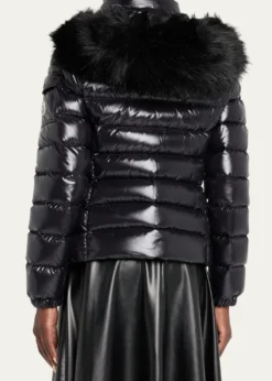 MonclerBadyf Faux Fur-Trimmed Hooded Short Down Jacket