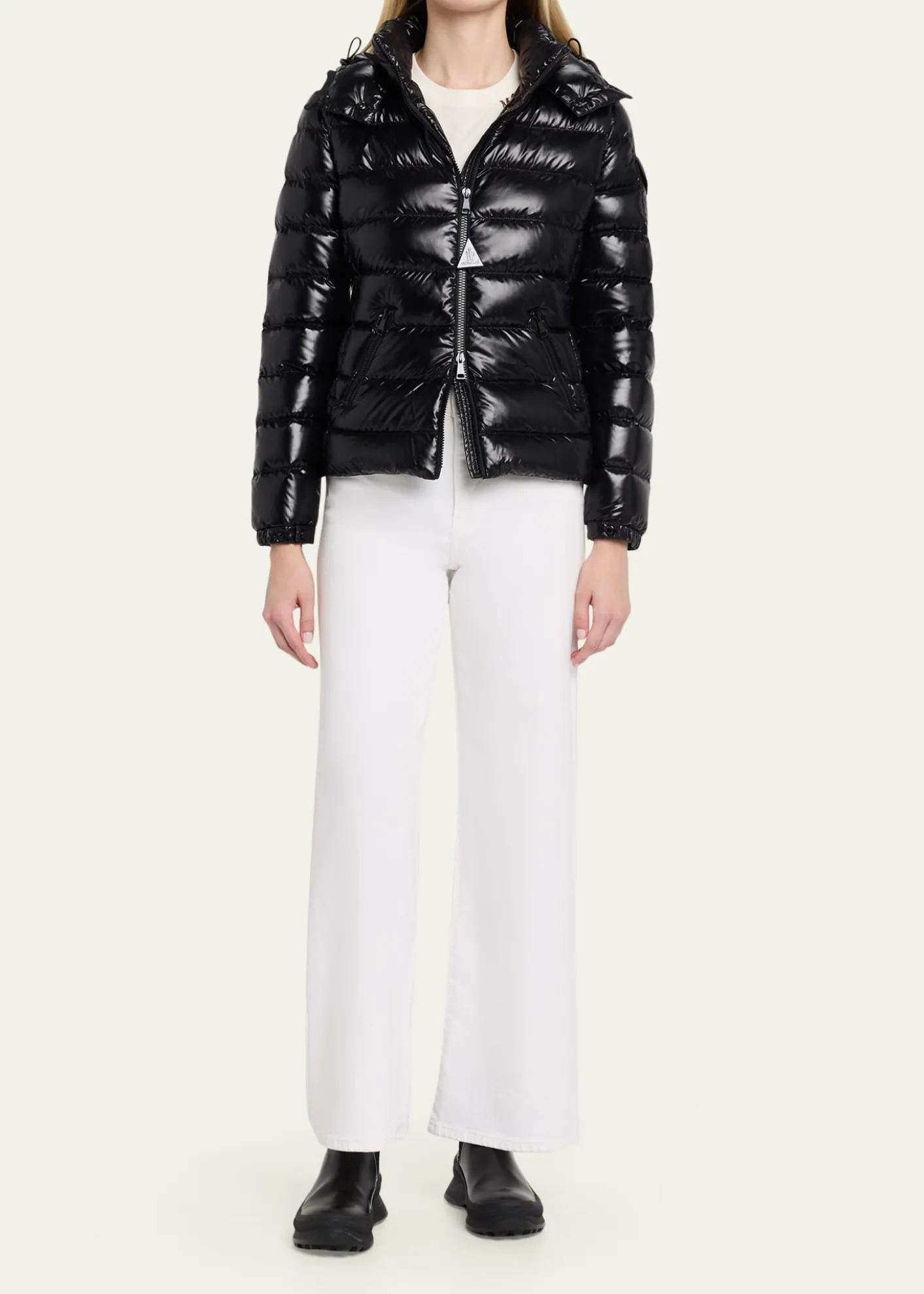 MonclerBady Hooded Short Down Jacket