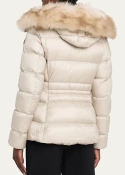 MonclerBoed Hooded Shearling-Trim Down Jacket
