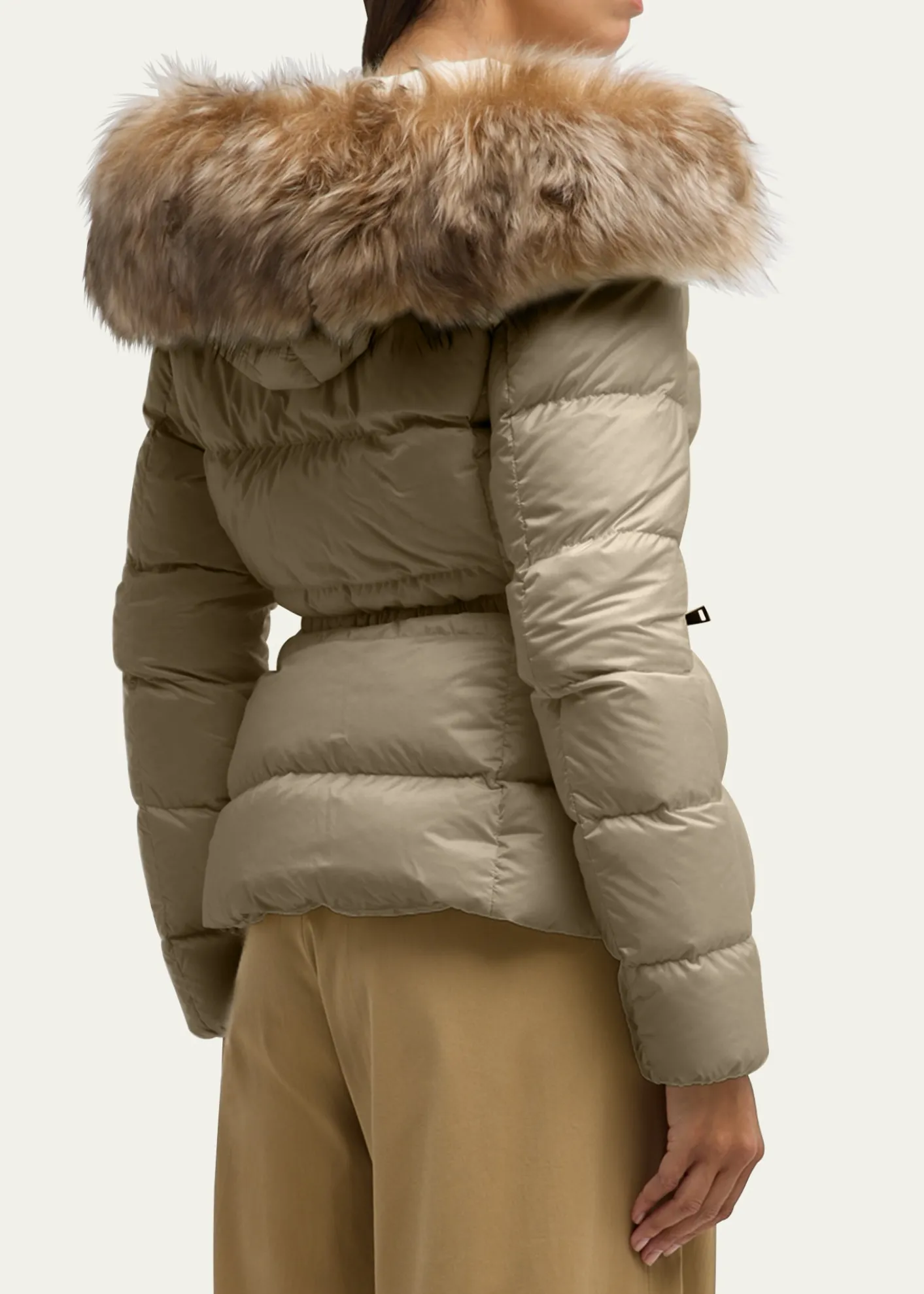 MonclerBoed Hooded Shearling-Trimmed Short Down Jacket