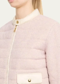 MonclerBouclé Short Down Jacket