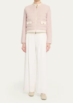 MonclerBouclé Short Down Jacket