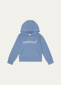 MonclerBoy's Embroidered Logo Patch Hoodie, Size 4-6