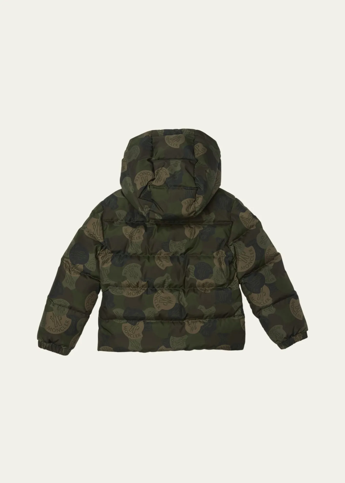 MonclerBoy's Escer Camo Logo-Print Puffer Jacket, Size 4-6