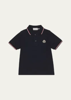 MonclerBoy's Logo Appliqué Short-Sleeve Polo Shirt, Size 4-6