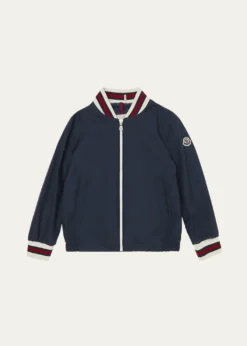 MonclerBoy's Maki Bomber with Striped Trim, Size 4-6