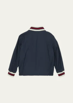 MonclerBoy's Maki Bomber with Striped Trim, Size 4-6