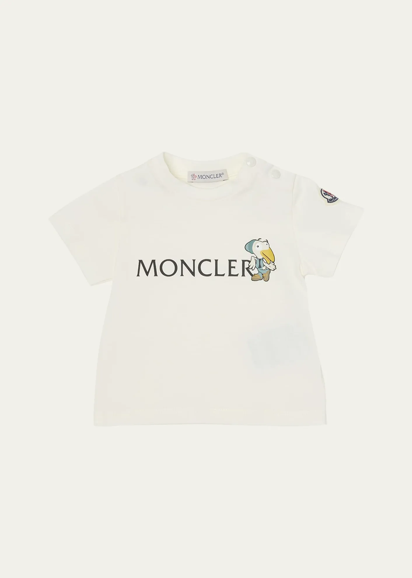 MonclerBoy's MonDuck Logo-Print Short-Sleeve T-Shirt, Size 3M-3