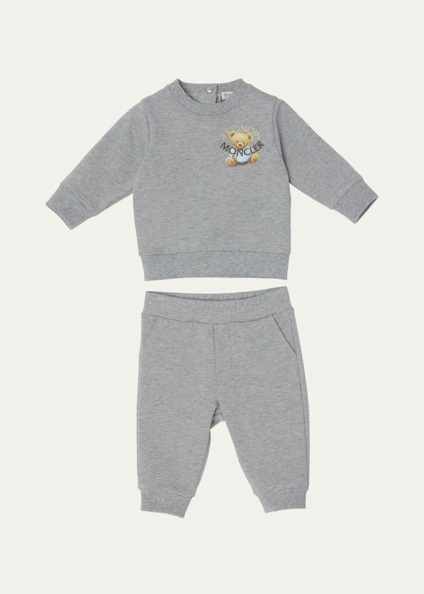 MonclerBoy's Teddy Bear Logo Sweatshirt & Sweatpants, Size 6M-3