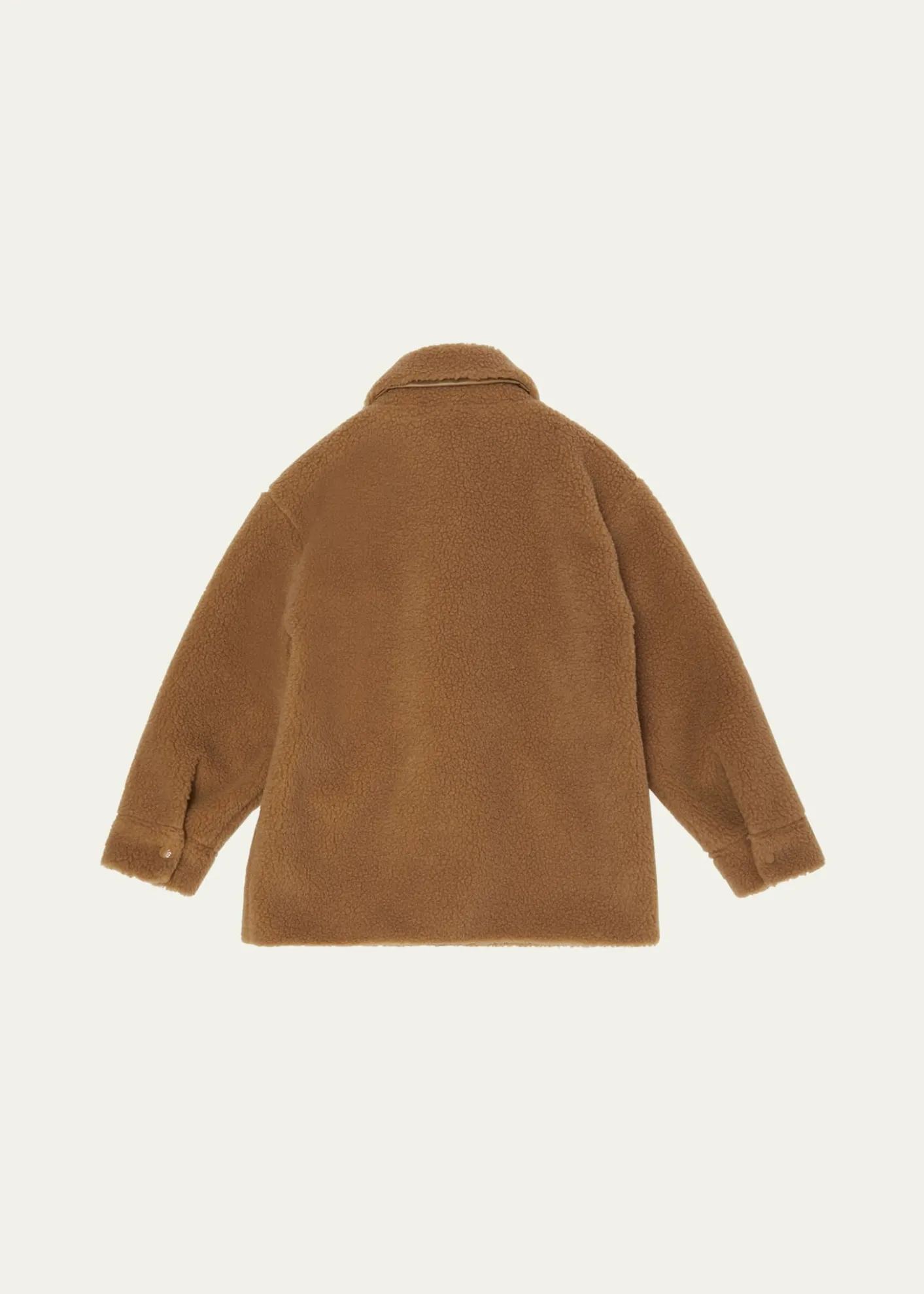 MonclerBoy's Teddy Fleece Logo-Patch Shirt Jacket, Size 4-6
