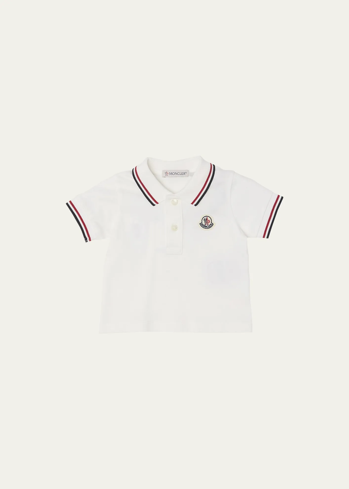 MonclerBoy's Tricolor-Trim Short-Sleeve Polo Shirt, Size 6M-3