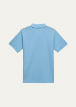 MonclerBoy's Tri-Stripe Pique Polo Shirt, Size 4-10