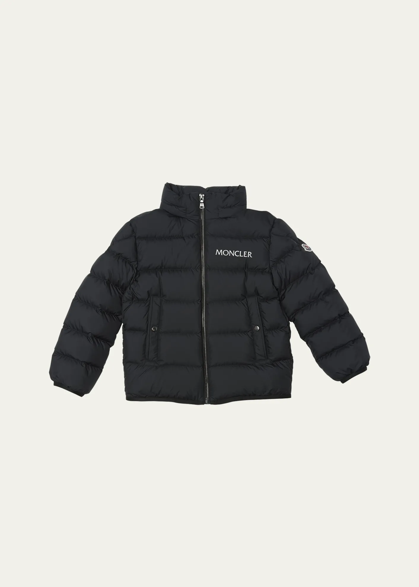 MonclerBoy's Bajan Airsoft Hooded Zip-Front Down Jacket, Size 12-14