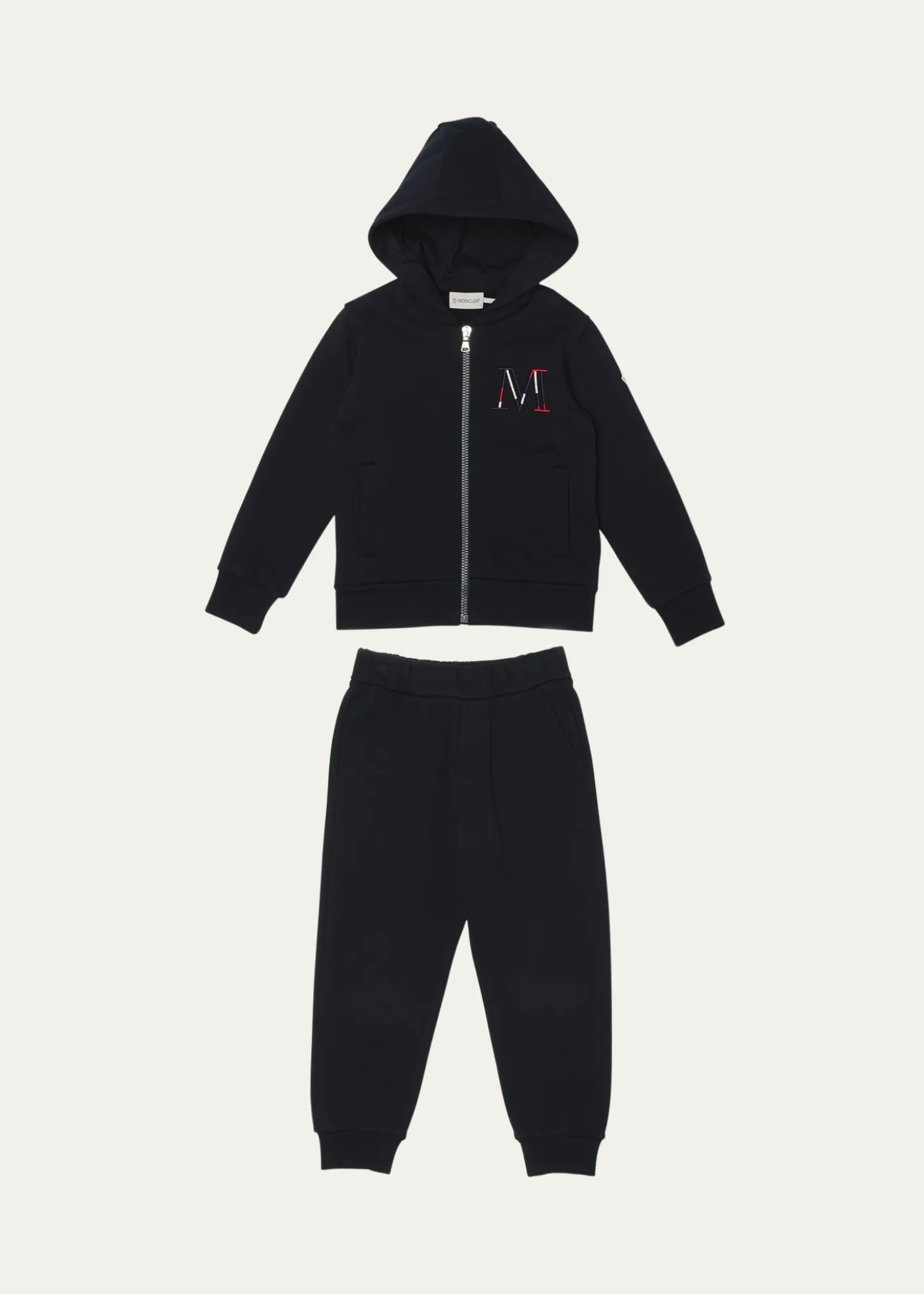 MonclerBoy's Embroidered M Hoodie & Joggers, Size 4-6