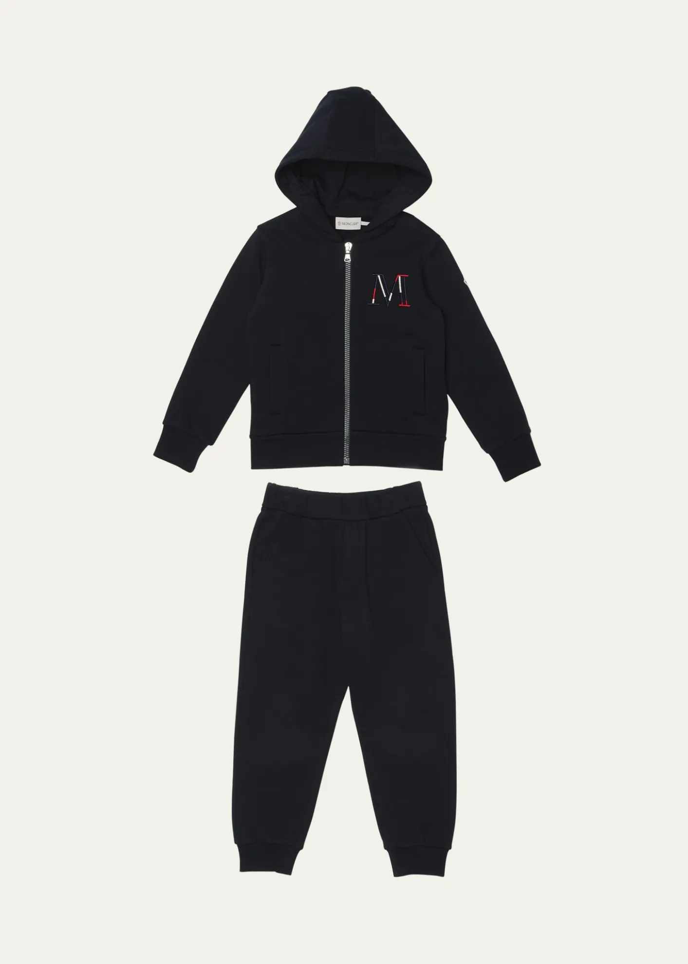 MonclerBoy's Embroidered M Hoodie & Joggers, Size 8-10