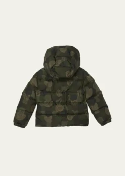 MonclerBoy's Escer Camo Logo-Print Puffer Jacket, Size 12-14