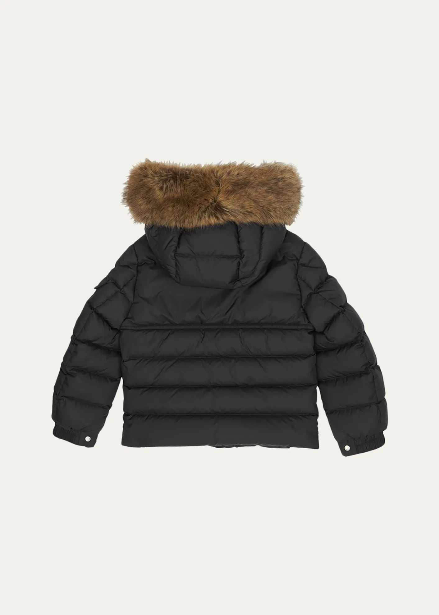Moncler Boy's Faux Fur Hooded Puffer Jacket, Size 8-14