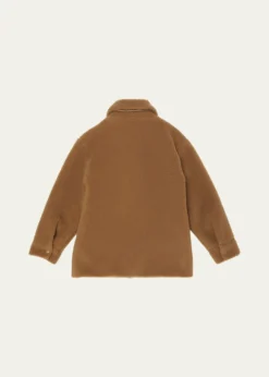 MonclerBoy's Teddy Fleece Logo-Patch Shirt Jacket, Size 8-10