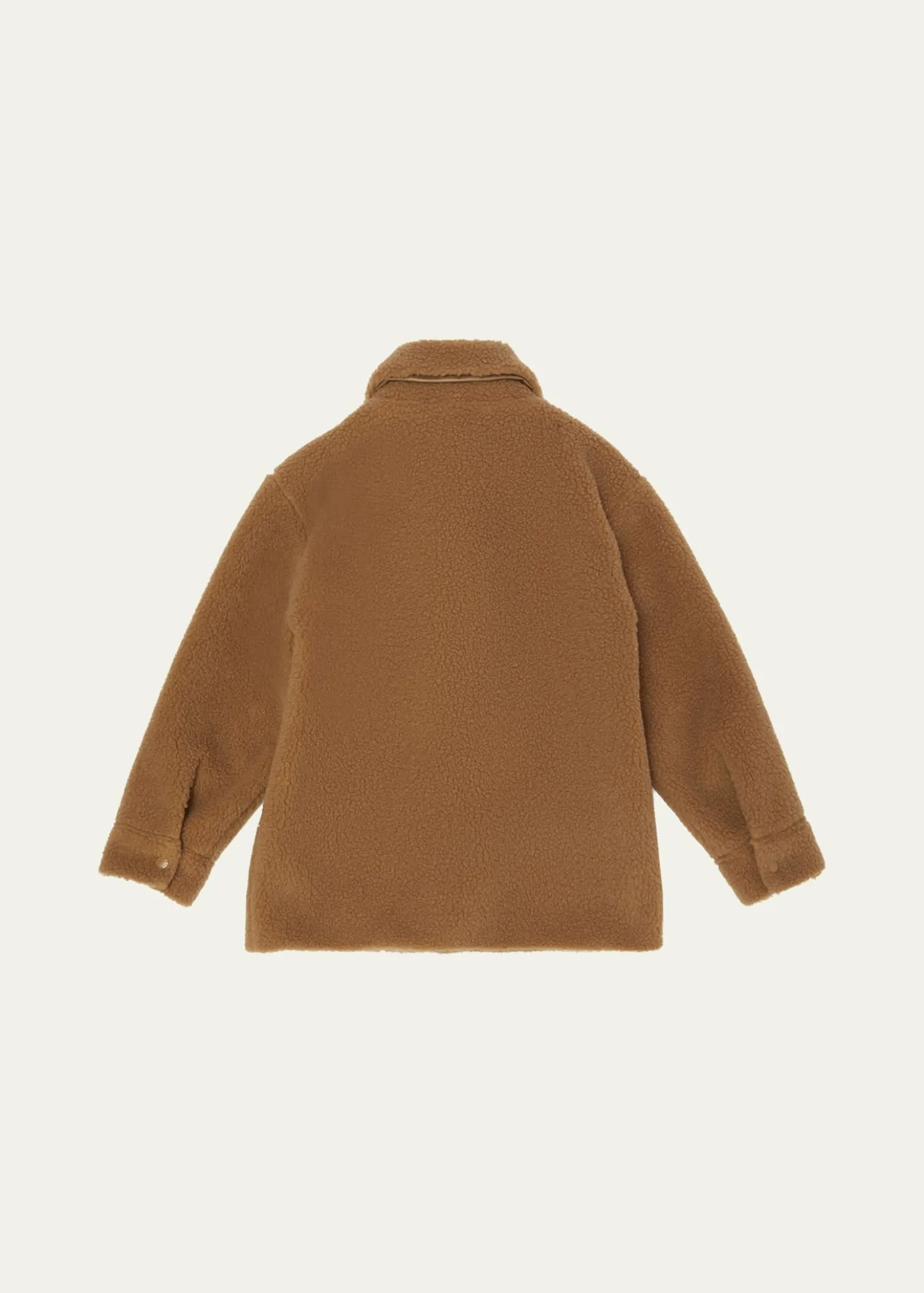 MonclerBoy's Teddy Fleece Logo-Patch Shirt Jacket, Size 8-10