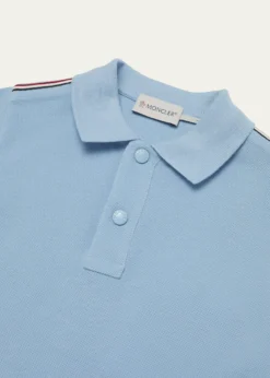 Moncler Boy's Tri-Stripe Pique Polo Shirt, Size 12-14