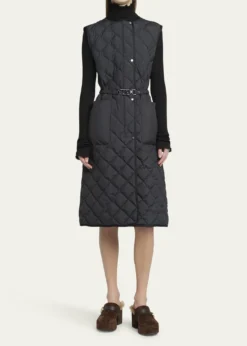 MonclerButor Diamond-Quilted Long Down Vest