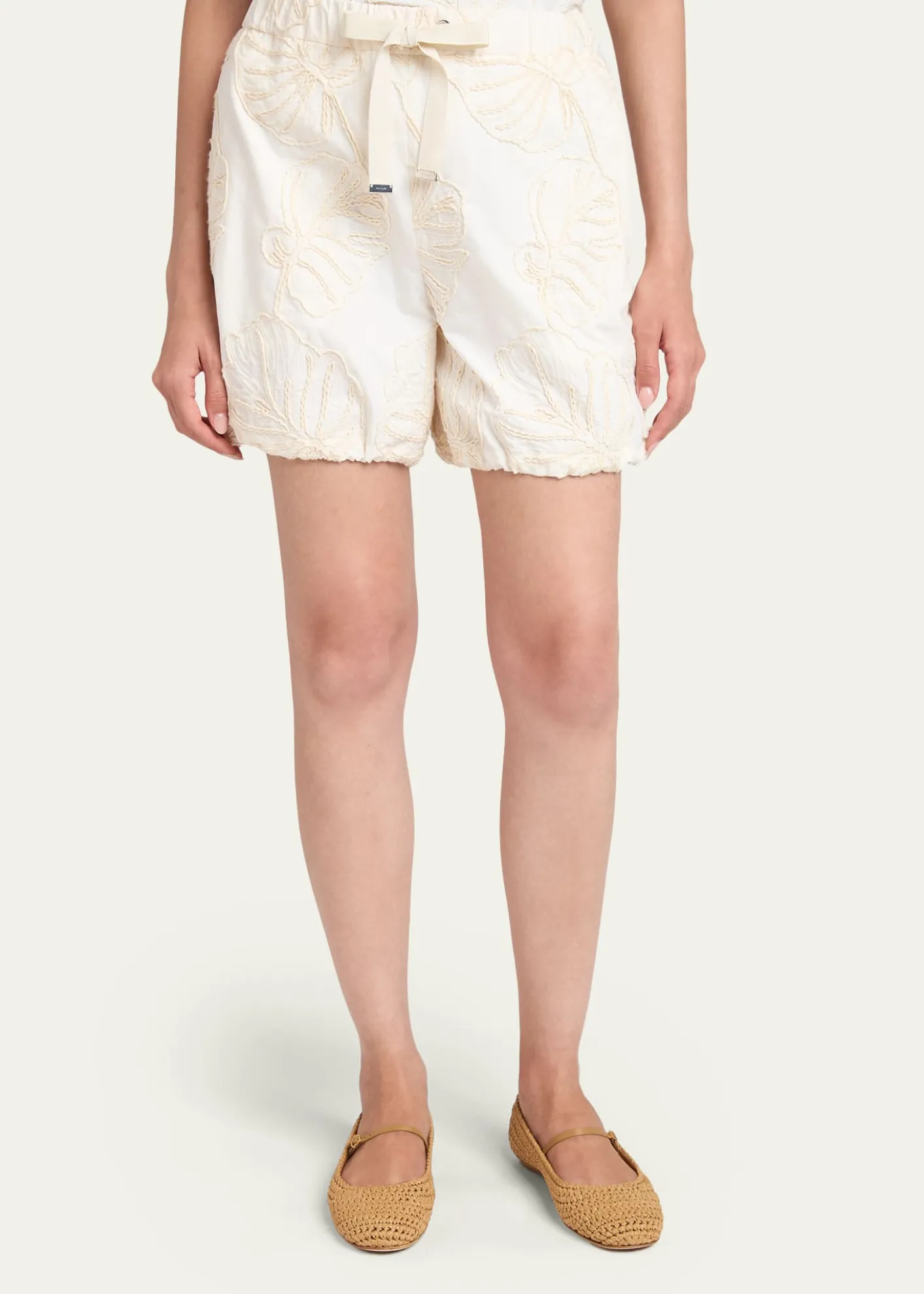 MonclerEmbroidered Drawstring Shorts