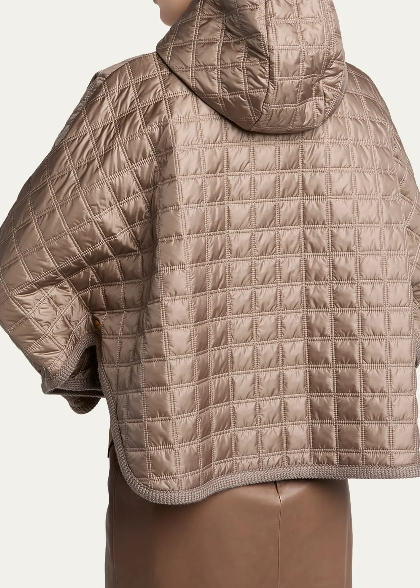 Moncler GeniusHooded Square-Quilted Padded Cape